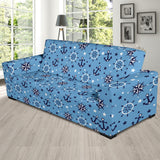 Anchors Rudder Compass Star Nautical Pattern Sofa Slipcover