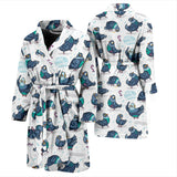 Pigeon Pattern Print Design 02 Men's Bathrobe