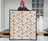 Lion Pattern Print Design 04 Premium Quilt