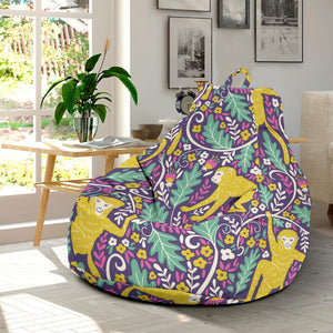 Cute Yellow Monkey Leaves Pattern Bean Bag Cover