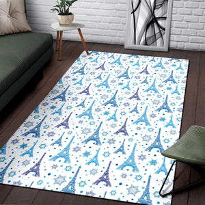 Eiffel Tower Pattern Print Design 01 Area Rug