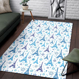 Eiffel Tower Pattern Print Design 01 Area Rug