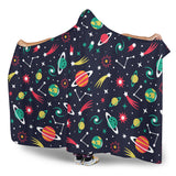 Colorful Space Pattern Planet Star Hooded Blanket
