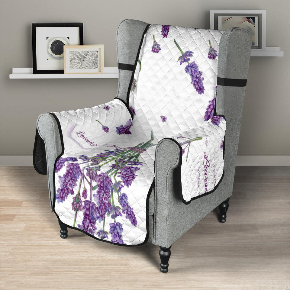 lavender flower design pattern Chair Cover Protector