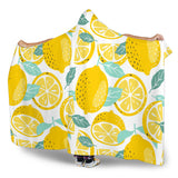 Lemon Design Pattern Hooded Blanket