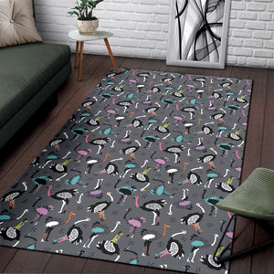 Ostrich Pattern Print Design 01 Area Rug