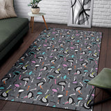 Ostrich Pattern Print Design 01 Area Rug
