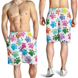 Dog Paws Pattern Print Design 01 Men Shorts