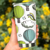 Hot Air Balloon Bird Cloud Pattern Tumbler