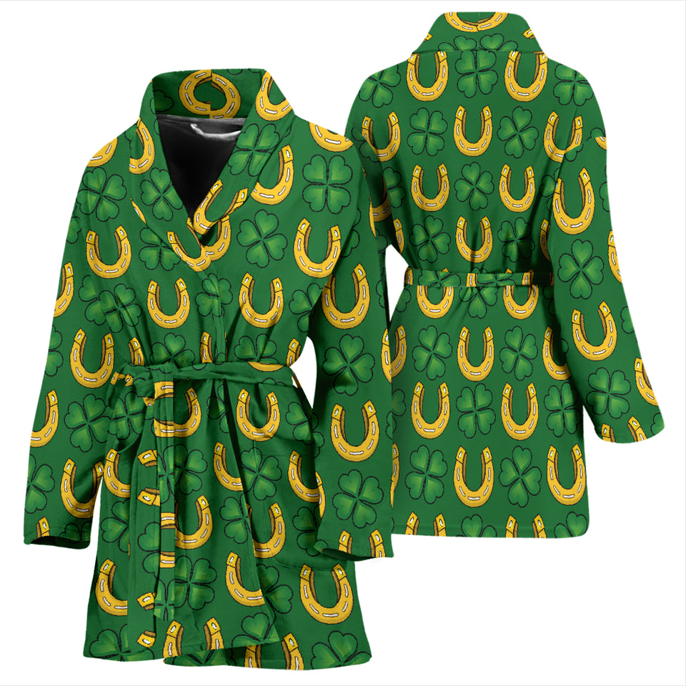 Horseshoes Pattern Print Design 05 Women's Bathrobe