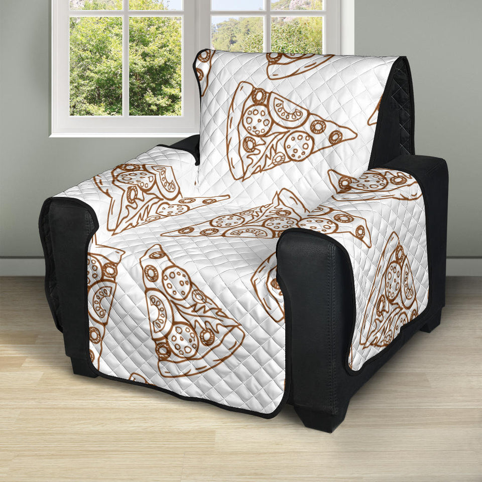 Hand drawn pizza pattern Recliner Cover Protector