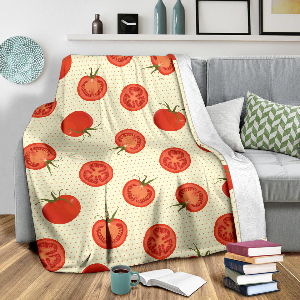 Tomato Dot Background Premium Blanket