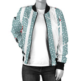Crows Christmas Hat Scarf Women'S Bomber Jacket