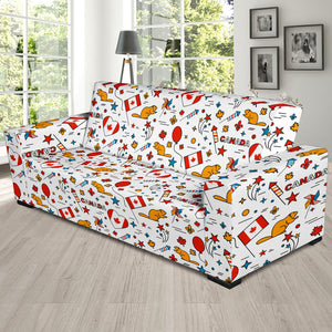 Canada Pattern Print Design 03 Sofa Slipcover