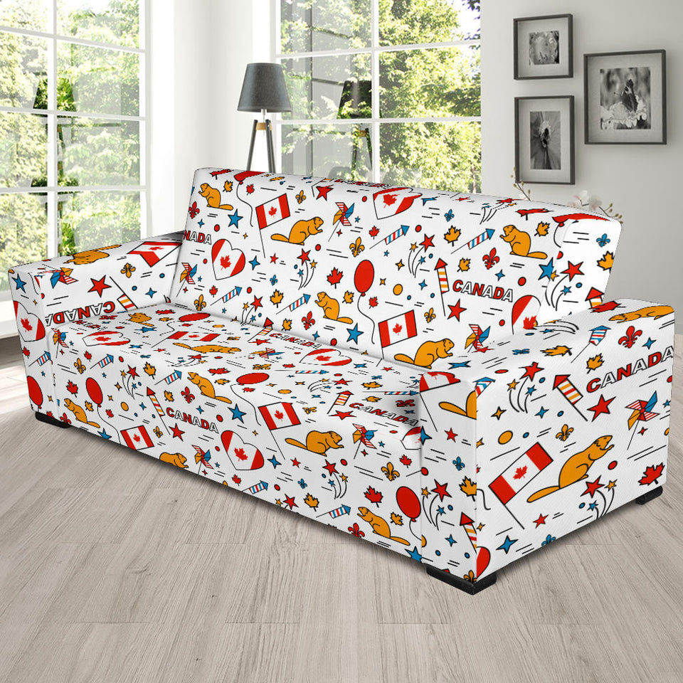 Canada Pattern Print Design 03 Sofa Slipcover