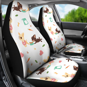 Cute Chihuahua Puppie Pattern  Universal Fit Car Seat Covers