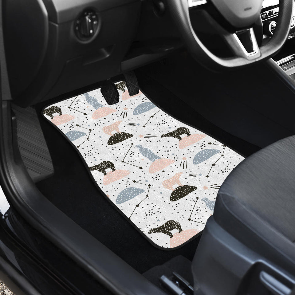 Polar Bears Star Poka Dot Pattern Front Car Mats