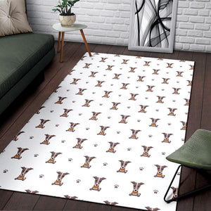 Greyhound Pattern Print Design 05 Area Rug