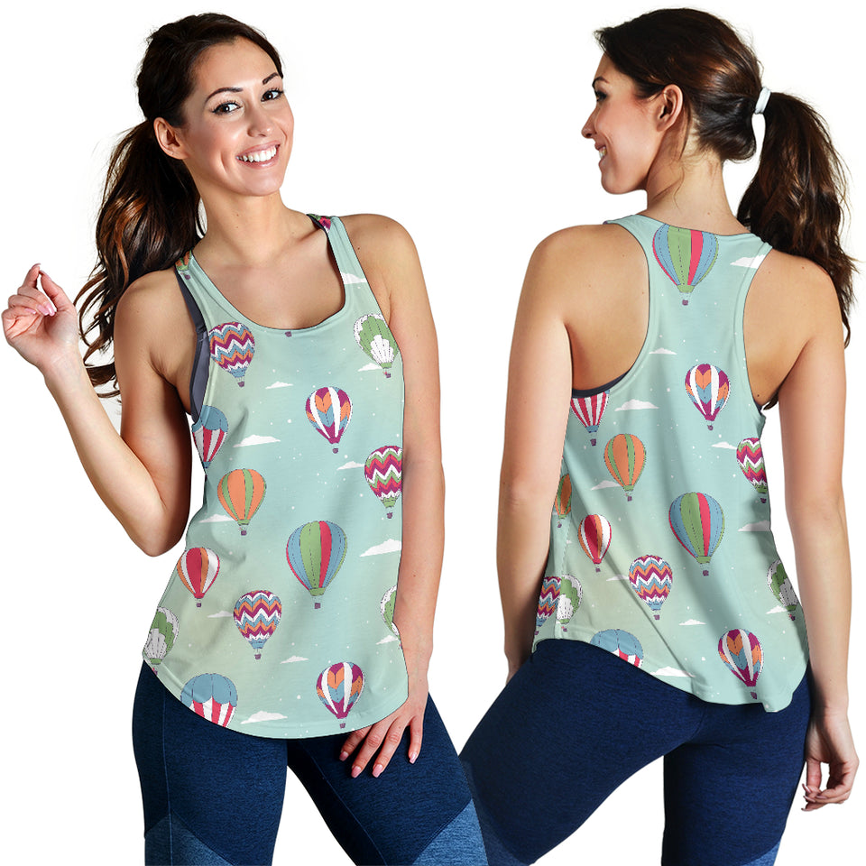 Hot Air Balloon design Pattern Women Racerback Tank Top
