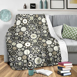 Gear Pattern Print Design 02 Premium Blanket