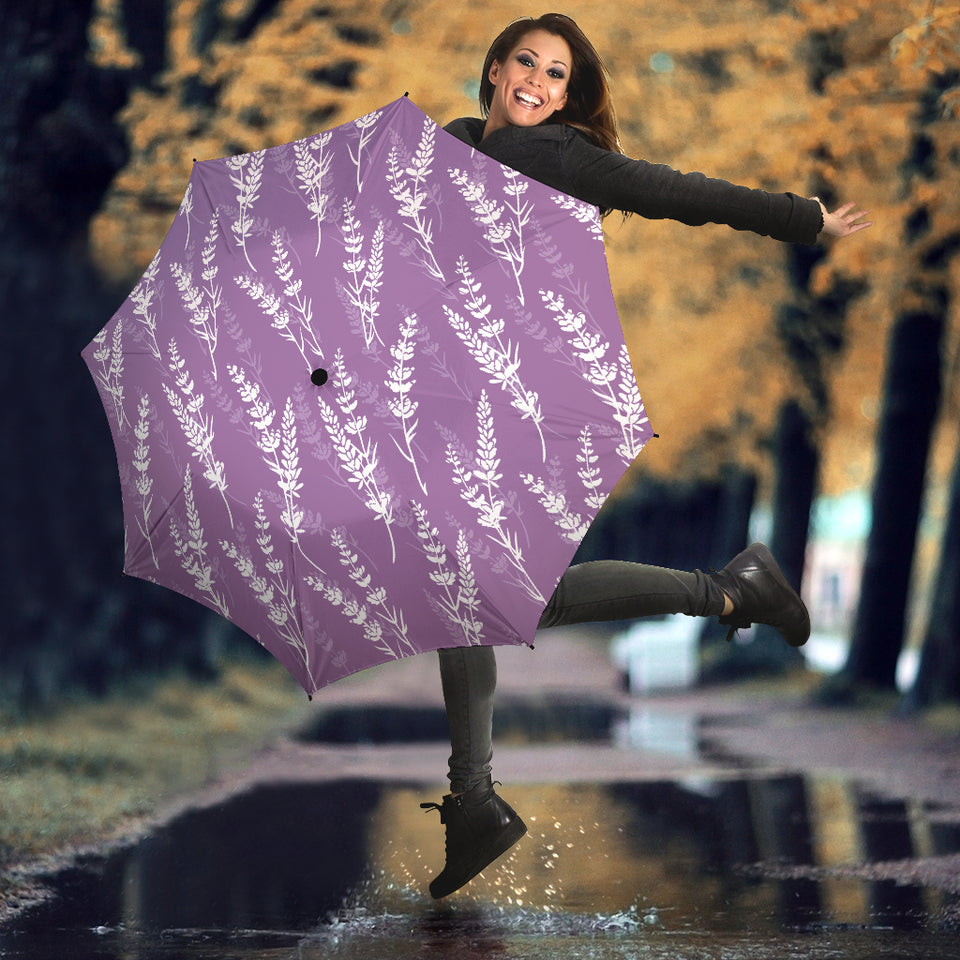 Lavender Flowers Purple Pattern Umbrella