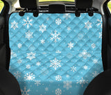 Snowflake Pattern Blue Background Dog Car Seat Covers