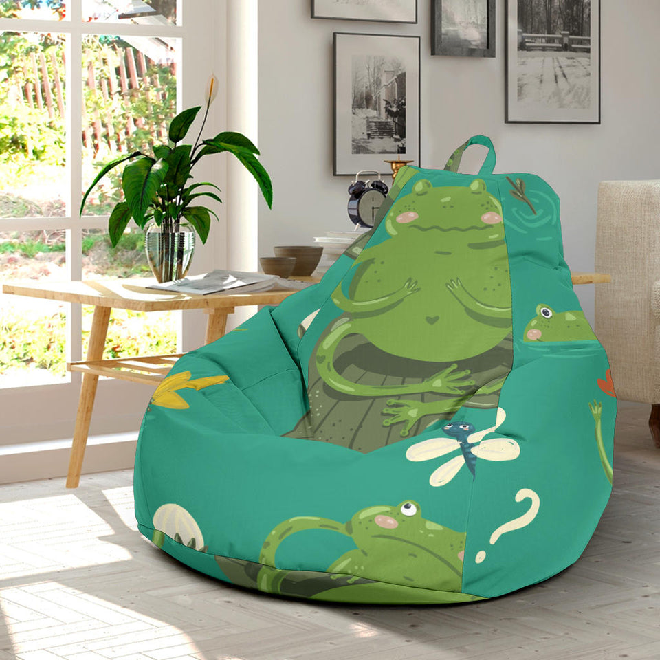 Cute Frog Dragonfly Design Pattern Bean Bag Cover