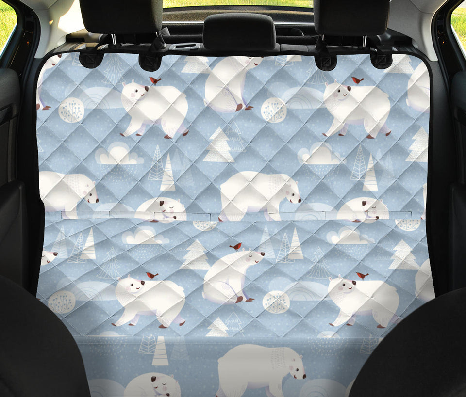 Cute Polar Bears Christmas Decoration Pattern Dog Car Seat Covers