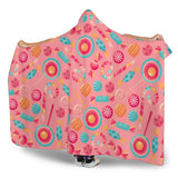 Colorful Candy Pattern Hooded Blanket