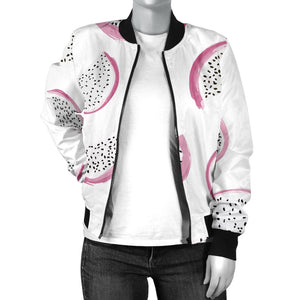 Dragon Fruit Pattern Women'S Bomber Jacket