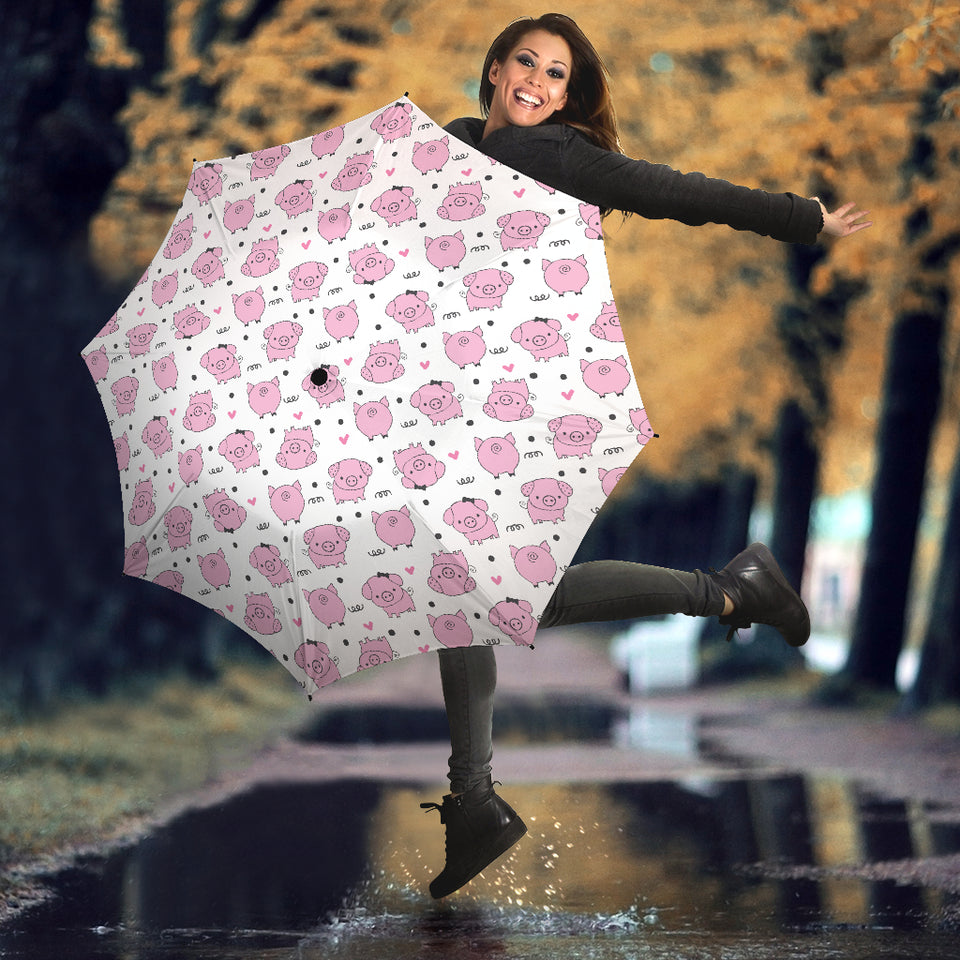 Pig Pattern Print Design 03 Umbrella
