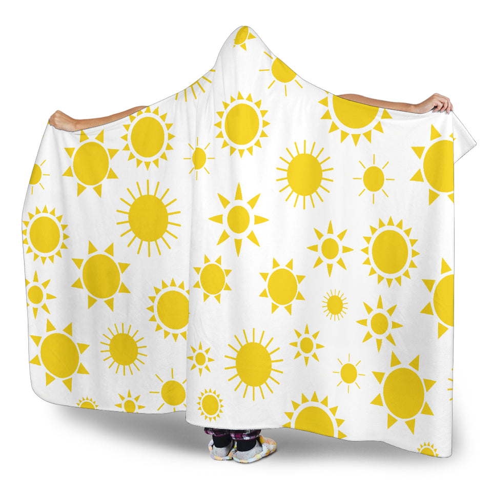 Sun Pattern Hooded Blanket