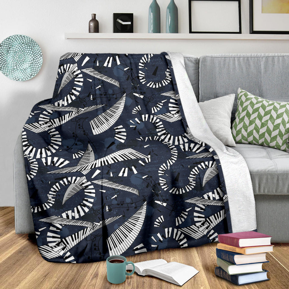Piano Pattern Print Design 02 Premium Blanket