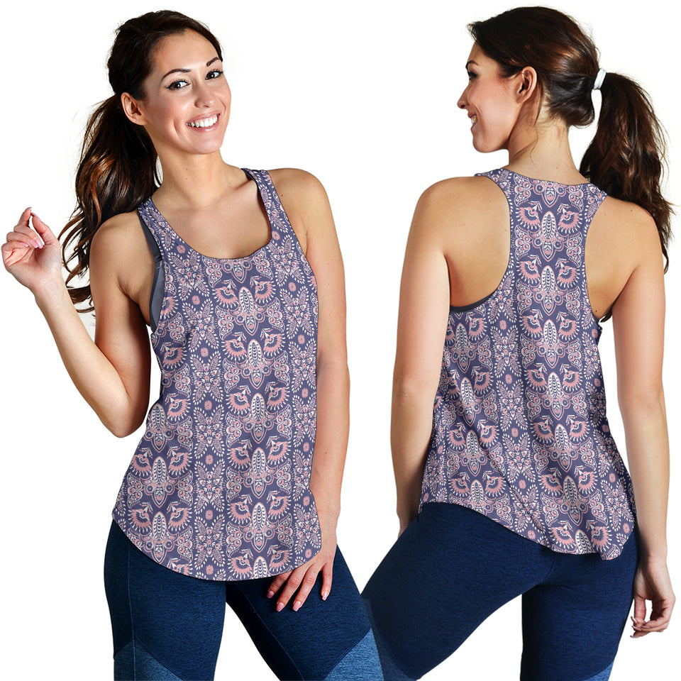 Indian Batik Style pattern Women Racerback Tank Top