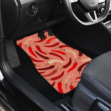 Beautiful Chili Peppers Pattern Front And Back Car Mats