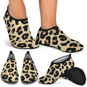 Leopard Print Design Pattern Aqua Shoes