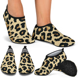 Leopard Print Design Pattern Aqua Shoes