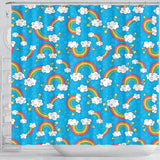 Rainbows Sky Clouds Pattern Shower Curtain Fulfilled In US