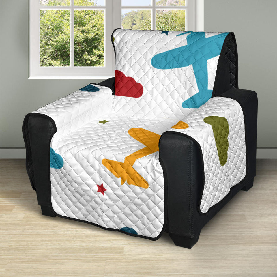 Airplane star cloud colorful Recliner Cover Protector