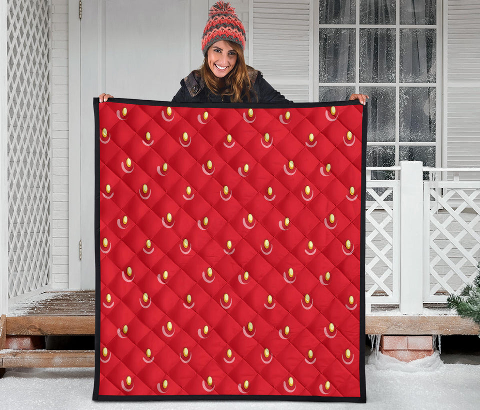 Strawberry Texture Skin Pattern Premium Quilt
