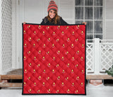 Strawberry Texture Skin Pattern Premium Quilt