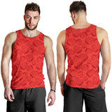 strawberry pattern red background Men Tank Top
