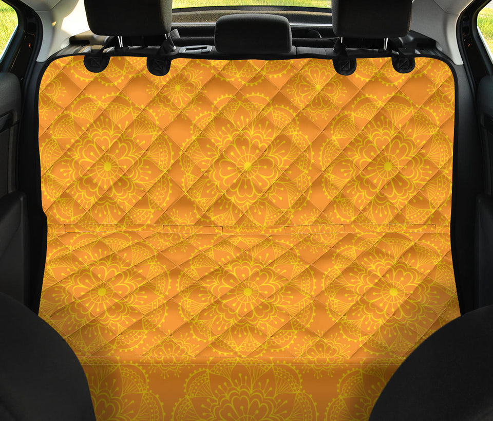 Orange Traditional Indian Element Pattern Dog Car Seat Covers