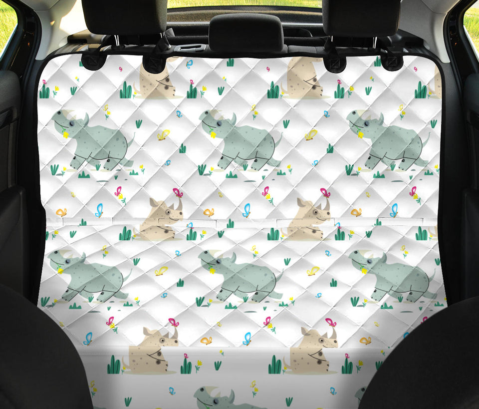 Cute Rhino Pattern Dog Car Seat Covers