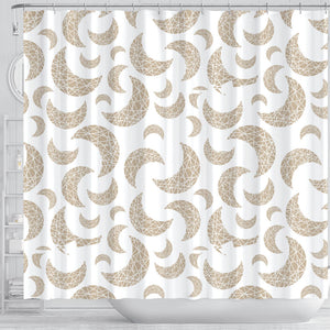 Cool Gold Moon Abstract Pattern Shower Curtain Fulfilled In US
