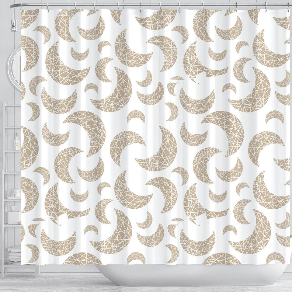 Cool Gold Moon Abstract Pattern Shower Curtain Fulfilled In US