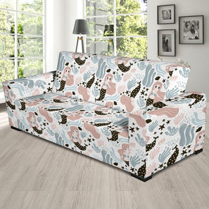 Cute Mermaid Pattern Sofa Slipcover