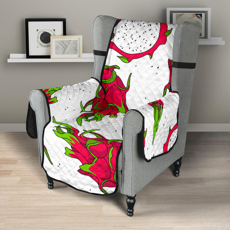 dragon fruits white background Chair Cover Protector