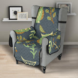 Cute owls leaves pattern Chair Cover Protector