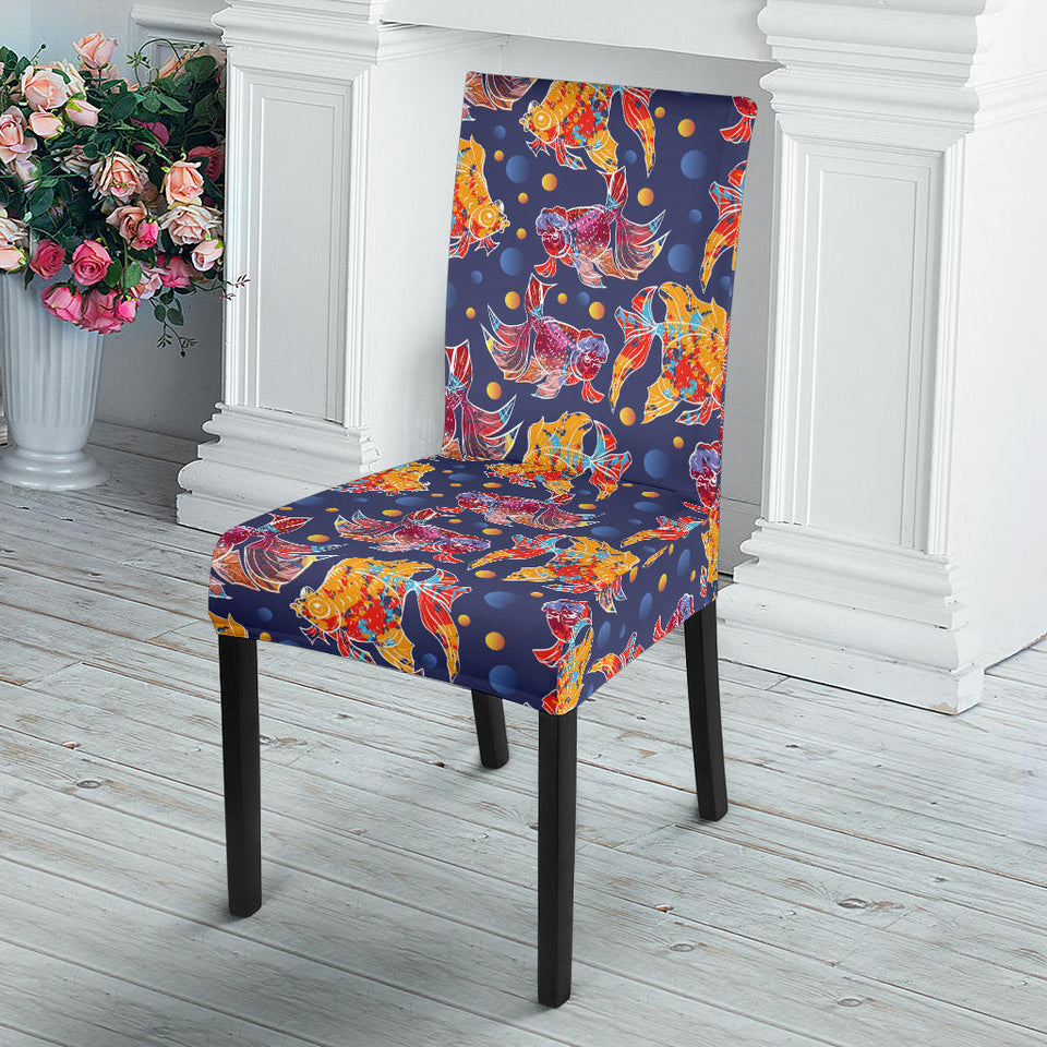 Goldfish Pattern Print Design 05 Dining Chair Slipcover